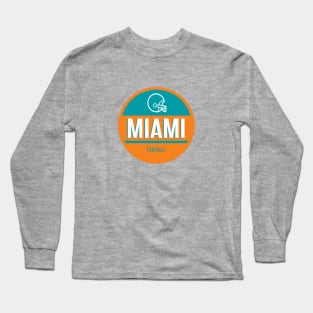 Miami retro football Long Sleeve T-Shirt